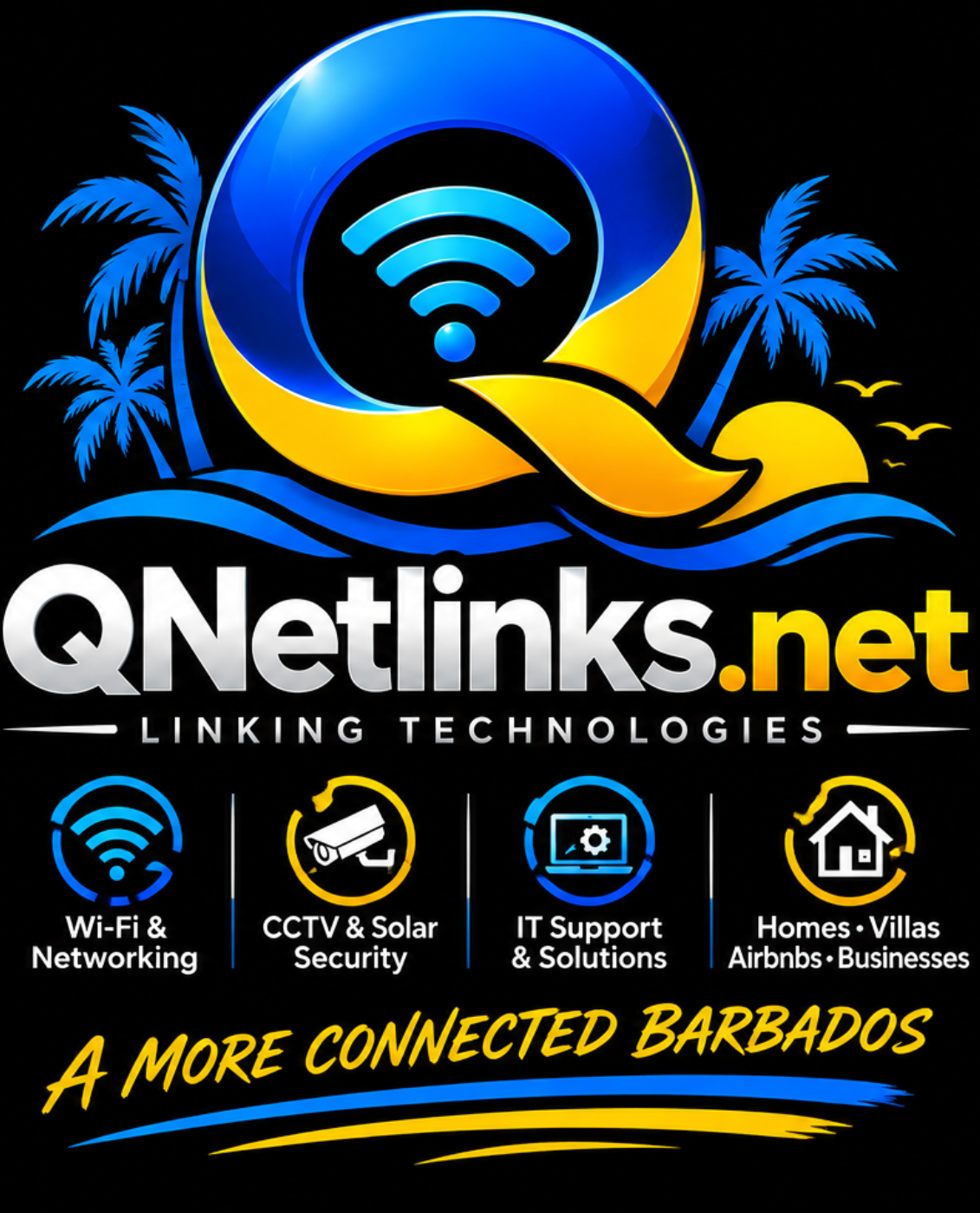 QNetlinks.net — Wi-Fi, CCTV, IT support and solutions for a more connected Barbados